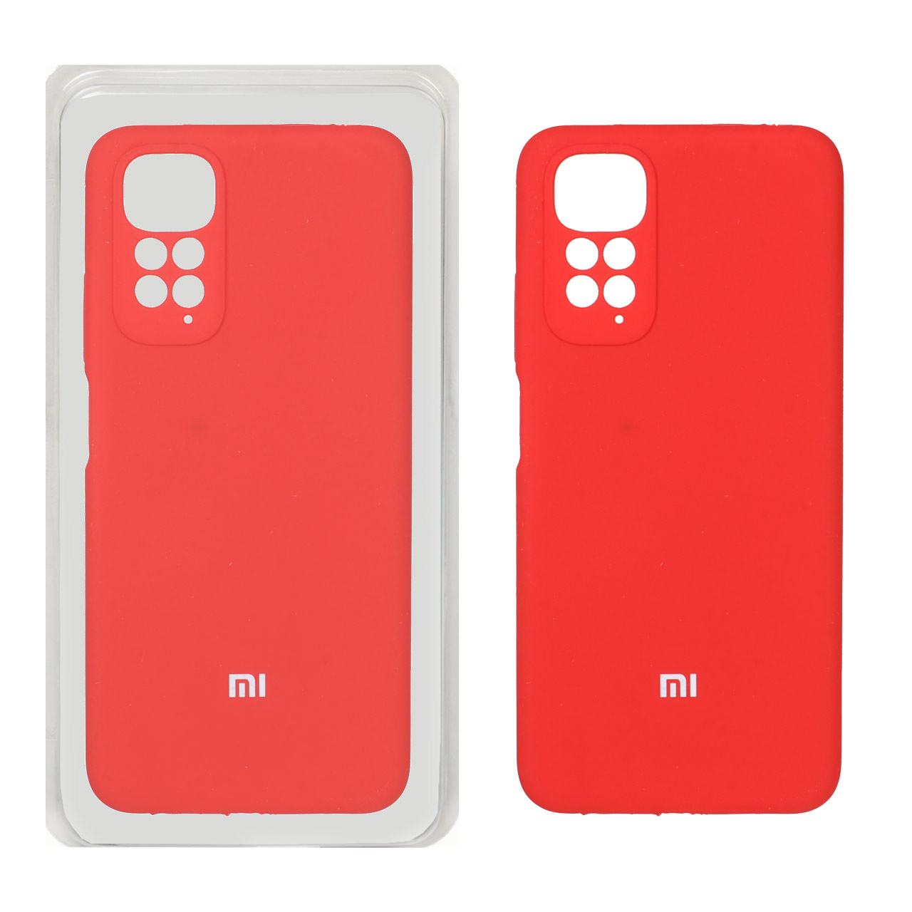 قاب سیلیکونی پاک کنی محافظ لنزدار اورجینال Xiaomi Redmi Note 11 4G / Redmi Note 11S - قرمز (پک اصلی)
